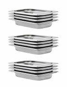vidaXL Gastronádoby 12 ks GN 1/4 40 mm nerezová ocel