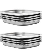vidaXL Gastronádoby 8 ks GN 1/2 40 mm nerezová ocel