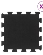 vidaXL Gumové podlahové dlaždice 9 ks černé 16 mm 30 x 30 cm