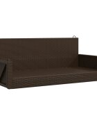 vidaXL Houpací lavice hnědá 119 x 56 x 48 cm polyratan