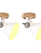 vidaXL Industriální nástěnné/stropní lampy 2 ks bílé 20 x 25 cm E27