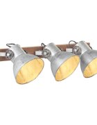 vidaXL Industriální nástěnné svítidlo stříbrné 65 x 25 cm E27