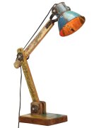 vidaXL Industriální stolní lampa vícebarevná kulatá 23x18x95 cm E27