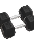 vidaXL Jednoruční činky 2 ks 125 kg celá litina