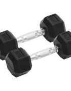 vidaXL Jednoruční činky 2 ks 4 kg celá litina