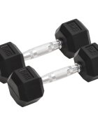 vidaXL Jednoruční činky 2 ks 5 kg celá litina