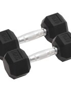 vidaXL Jednoruční činky 2 ks 6 kg celá litina