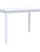 vidaXL Jídelní stůl bílý 114 x 71 x 75 cm masivní kaučukovník