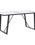vidaXL Jídelní stůl bílý 160 x 80 x 75 cm tvrzené sklo