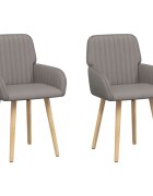 vidaXL Jídelní židle 2 ks Textil Taupe 565 x 50 x 875 cm