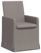 vidaXL Jídelní židle 2 ks Textil Taupe 57 x 68 x 94 cm