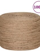 vidaXL Jutové lano 100 m dlouhé 6 mm silné