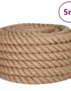vidaXL Jutové lano 5 m dlouhé 60 mm silné