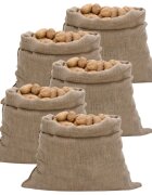 vidaXL Jutové pytle 5 ks 100 x 110 cm 100% juta 220 g/m²