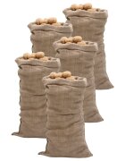 vidaXL Jutové pytle 5 ks 65 x 135 cm 100% juta 220 g/m²