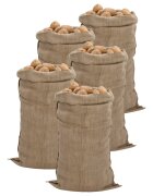 vidaXL Jutové pytle 5 ks 65 x 135 cm 100% juta 340 g/m²