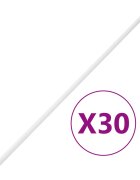 vidaXL Kabelové lišty s klipy Ø 16 mm 30 m PVC