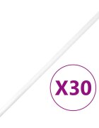 vidaXL Kabelové lišty s klipy Ø 20 mm 30 m PVC