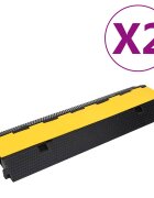 vidaXL Kabelové ochranné mosty 2 kanálky 2 ks 100 cm gumové
