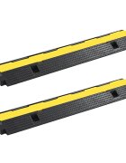 vidaXL Kabelové ochranné mosty 2 ks 1 kanálek gumové 100 cm