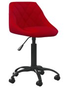 vidaXL Kancelářská židle vínová samet