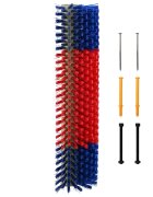 vidaXL Kartáče na dobytek Červená a modrá 50 x 17 x 9 cm PP