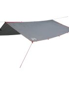 vidaXL Kempingová plachta šedá a oranžová 360 x 294 cm nepromokavá