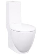 vidaXL Keramické WC kulaté spodní odpad bílé