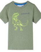 vidaXL Kids'T-shirt with Short Sleeves Light Khaki 92 Khaki 128