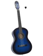 vidaXL Klasická kytara pro začátečníky modrá 4/4 39'' basswood