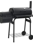 vidaXL Klasický gril na dřevěné uhlí s oddělenou spalovací komorou