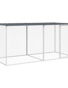 vidaXL Klec pro kuřata se střechou antracitová 203 x 98 x 90 cm pozinkovaná ocel