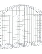 vidaXL Klenutý gabionový koš 100 x 30 x 60/80 cm pozinkované železo