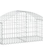 vidaXL Klenutý gabionový koš 100 x 50 x 40/60 cm pozinkované železo