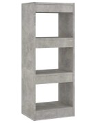 vidaXL Knihovna/dělicí stěna betonově šedá 40 x 30 x 103 cm kompozit