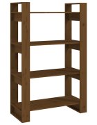 vidaXL Knihovna / dělicí stěna medově hnědá 80x35x125 cm masivní dřevo