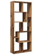 vidaXL Knihovna/dělící stěna old wood 67x25x1615 cm kompozitní dřevo