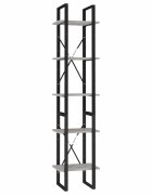 vidaXL Knihovna s 5 policemi betonově šedá 40 x 30 x 175 cm kompozit