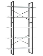 vidaXL Knihovna s 5 policemi bílá 100 x 30 x 175 cm kompozitní dřevo