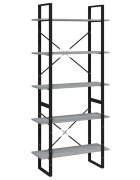 vidaXL Knihovna s 5 policemi šedá sonoma 80x30x175 cm kompozitní dřevo
