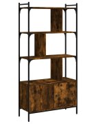 vidaXL Knihovna s dvířky kouřový dub 765x30x1545 cm kompozitní dřevo