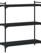 vidaXL Knihovna se 3 policemi černá 80 x 30 x 86 cm kompozitní dřevo