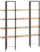 vidaXL Knihovna se 4 policemi 160 x 35 x 160 cm masivní mangovník