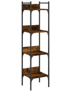 vidaXL Knihovna se 4 policemi kouřový dub 35 x 30 x 1385 cm kompozit