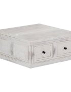 vidaXL Konferenční stolek bílý 70x70x30 cm masivní mangovníkové dřevo
