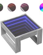 vidaXL Konferenční stolek s Infinity LED šedý sonoma 50 x 53 x 30 cm