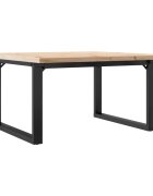 vidaXL Konferenční stolek s O rámem 80x80x455cm borové dřevo a ocel