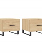 vidaXL Konferenční stolky 2 ks dub sonoma 50x50x40 cm kompozitní dřevo