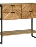 vidaXL Konzolový stolek Hnědá 90 x 35 x 80 cm Masivní akátové dřevo