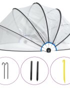 vidaXL Kopule na bazén kulatá 376 x 188 cm PVC